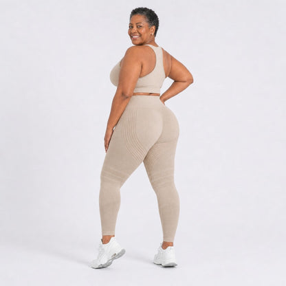 Beige back view